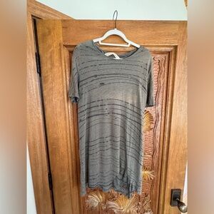 Raquel Allegra Gray Striped Tunic